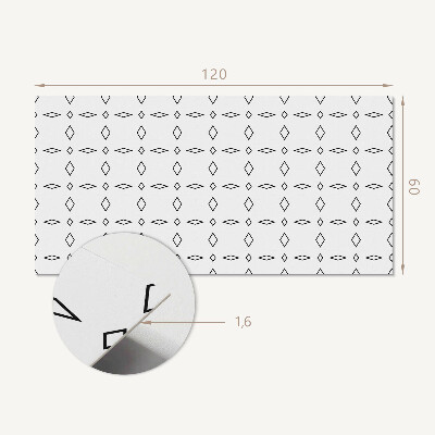 Rectangular bathroom wall panel Rhombus geometric pattern