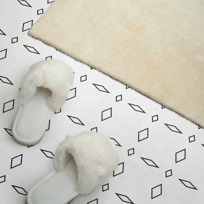 Rectangular bathroom wall panel Rhombus geometric pattern