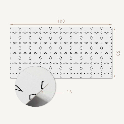 Rectangular bathroom wall panel Rhombus geometric pattern