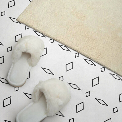 Rectangular bathroom wall panel Rhombus geometric pattern