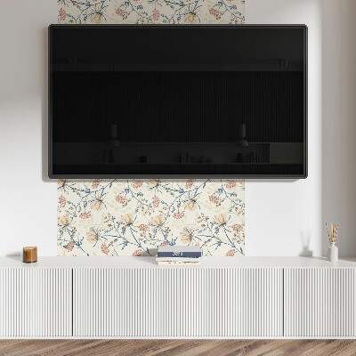 Rectangular decorative wall panel Floral motif