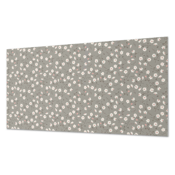 Rectangular wall panel Floral motif