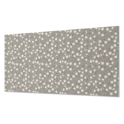 Rectangular wall panel Floral motif