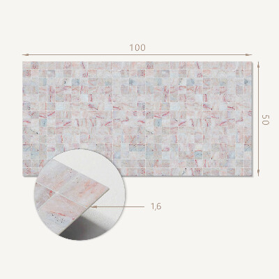 Rectangular bathroom wall panel Mosaic pattern of square shapes