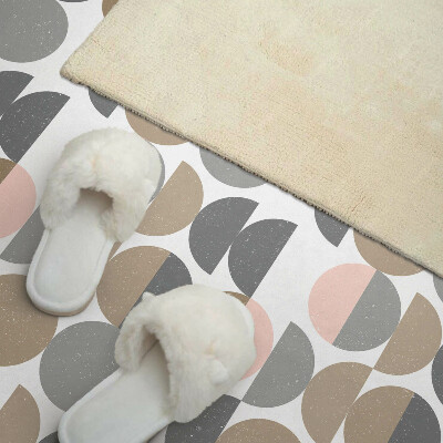 Rectangular bathroom wall panel Circles and semicircles in a geometric style
