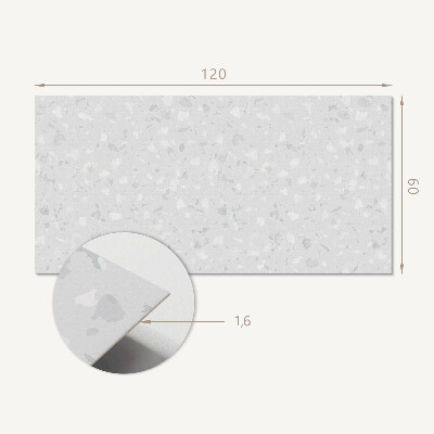Rectangular wall panel Abstract style terrazzo pattern