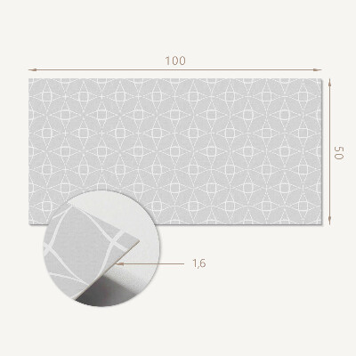 Rectangular bathroom wall panel Geometric style grid pattern