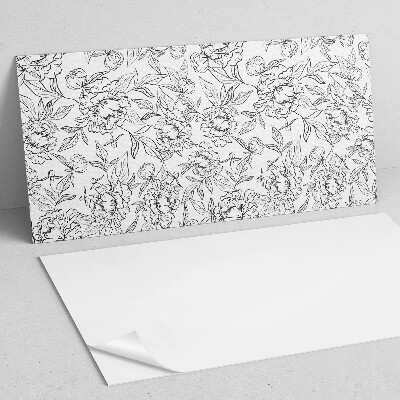 Rectangular wall panel Floral arrangement with green leaves