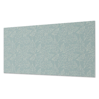 Rectangular bathroom wall panel Leafy pattern on a subtle background