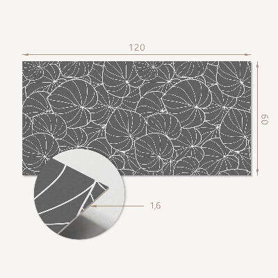 Rectangular wall panel Delicate leaf pattern