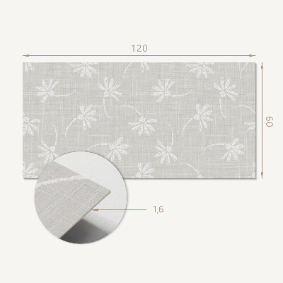 Rectangular bathroom wall panel Floral motif