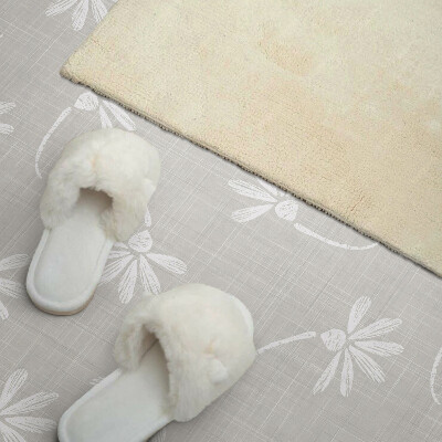 Rectangular bathroom wall panel Floral motif