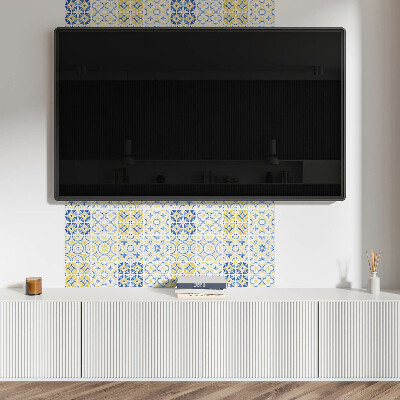 Rectangular bathroom wall panel Mosaic with decorative patterns