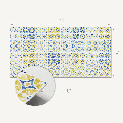 Rectangular bathroom wall panel Mosaic with decorative patterns