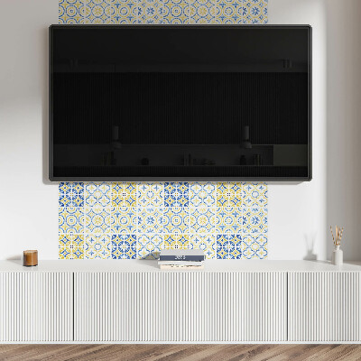 Rectangular bathroom wall panel Mosaic with decorative patterns