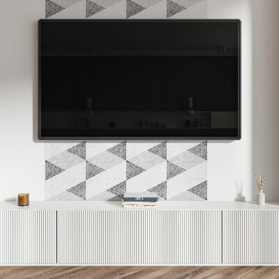 Rectangular wall panel Contrasts in geometric shapes