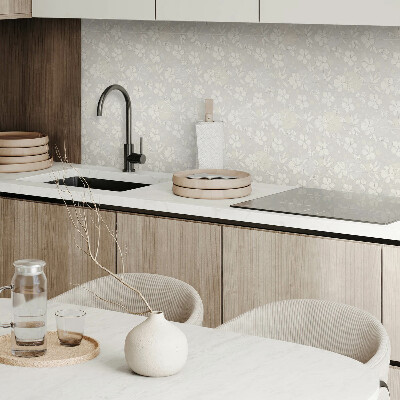 Rectangular bathroom wall panel Floral motif