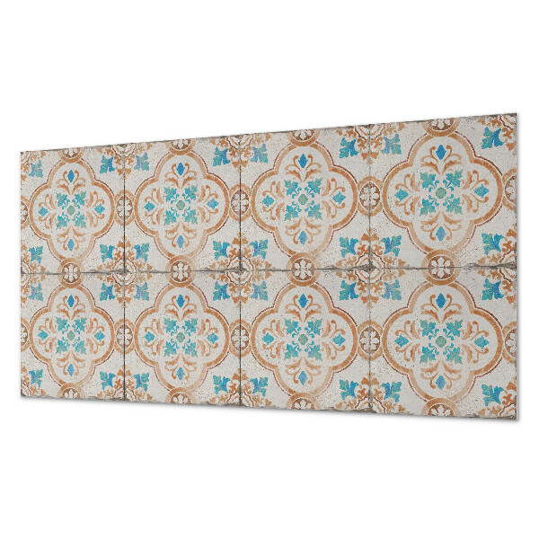 Rectangular bathroom wall panel Floral decorative pattern