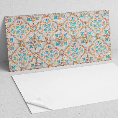 Rectangular bathroom wall panel Floral decorative pattern