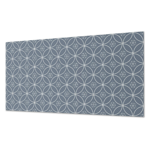 Rectangular bathroom wall panel Floral decorations in ornamentation
