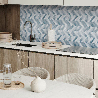 Rectangular wall panel Zigzag striped pattern
