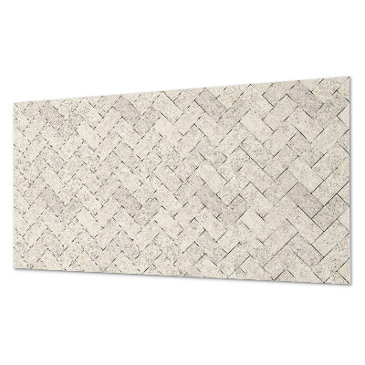 Rectangular bathroom wall panel Herringbone decorative pattern