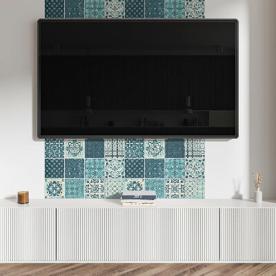 Rectangular decorative wall panel Mosaic shapes in geometry
