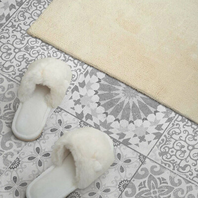 Rectangular wall panel Geometric-floral motif