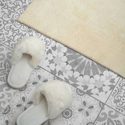 Rectangular wall panel Geometric-floral motif