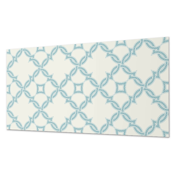 Rectangular decorative wall panel Interwoven motifs in a mesh composition