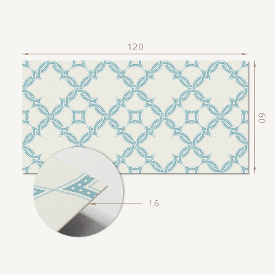 Rectangular decorative wall panel Interwoven motifs in a mesh composition