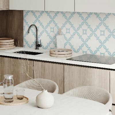 Rectangular decorative wall panel Interwoven motifs in a mesh composition