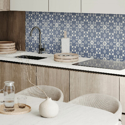 Rectangular wall panel Floral motif with background