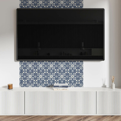 Rectangular wall panel Floral motif with background