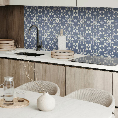 Rectangular wall panel Floral motif with background