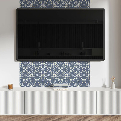 Rectangular wall panel Floral motif with background