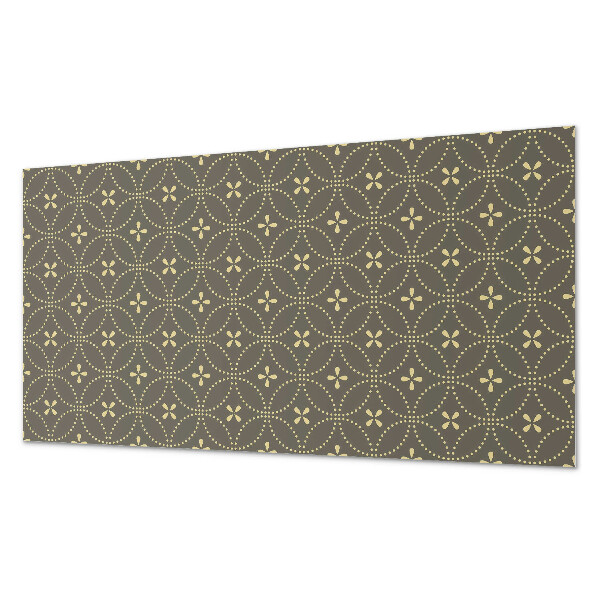 Rectangular bathroom wall panel Floral motif in subtle shades