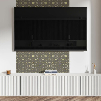 Rectangular bathroom wall panel Floral motif in subtle shades