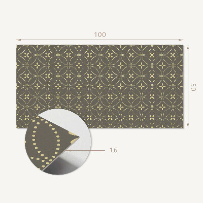 Rectangular bathroom wall panel Floral motif in subtle shades