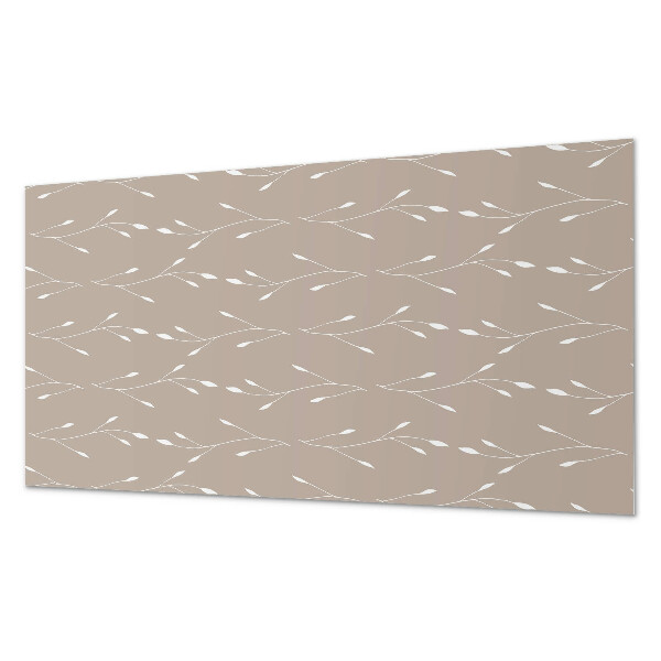Rectangular decorative wall panel Floral motif of subtle leaves