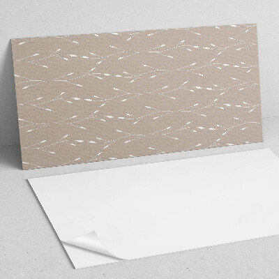 Rectangular decorative wall panel Floral motif of subtle leaves