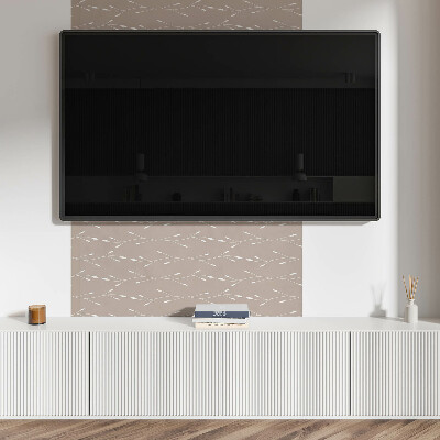 Rectangular decorative wall panel Floral motif of subtle leaves