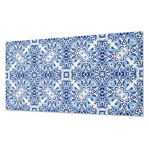Rectangular bathroom wall panel Classic floral motif