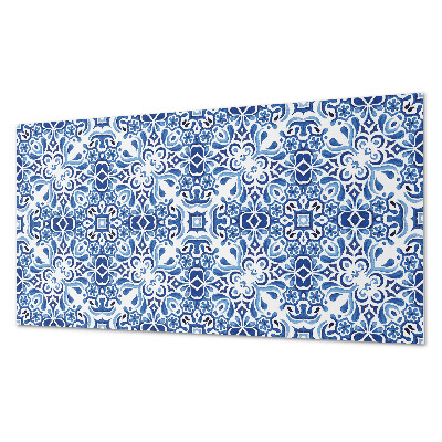 Rectangular bathroom wall panel Classic floral motif