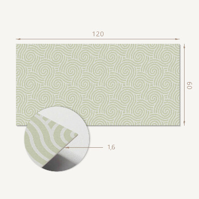 Rectangular wall panel Spiral waves in a dynamic pattern