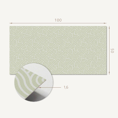 Rectangular wall panel Spiral waves in a dynamic pattern