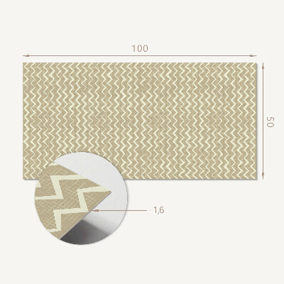 Rectangular wall panel Zigzags on a textured background