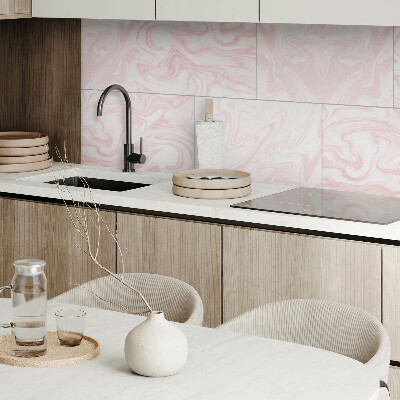 Rectangular bathroom wall panel Marble waves in an elegant style