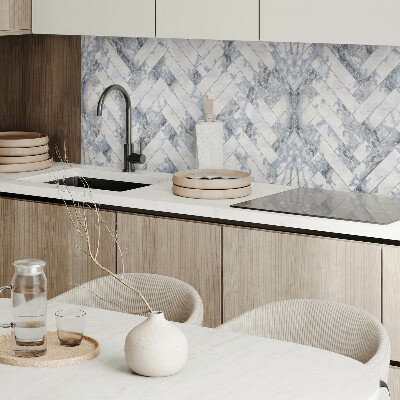 Rectangular decorative wall panel Herringbone marble pattern