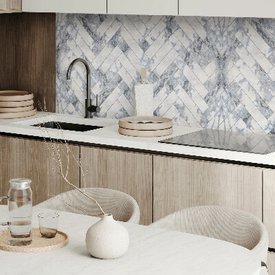Rectangular decorative wall panel Herringbone marble pattern